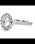 Inel de Logodnă Brilliant Rotund Halo Pavé cu Diamante Naturale de 1.60 ct