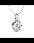 Lanț din Aur 14k cu Pandantiv Rotund Brilliant Halo, Diamante Naturale de 2.34 ct