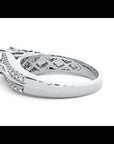 Inel De Logodnă Goutte de Rosée din Aur 14k cu Moissanite Pavé de 1.05 ct
