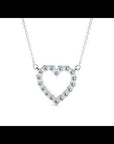 Lanț din Aur 14k cu Pandantiv Inimă Eternă Diamante Create în Laborator de 0.46 ct