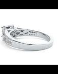 Inel de Logodnă Fleur cu Diamante Naturale Halo Pavé de 1.64 ct