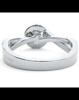 Inel de Logodnă din Aur 14k cu Diamante Naturale Pavé în Formă De Spirală de 0.98 ct