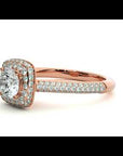 Inel de Logodnă Celestial din Aur 14k cu Moissanite Halo Pavé de 1.05 ct