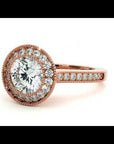 Inel de Logodnă cu Diamante Naturale Brilliant Halo Pavé de 1.56 ct