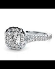 Inel de Logodnă Santorini Pavé din Aur 14k cu Moissanite de 0.98 ct
