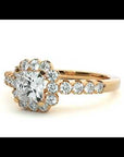 Inel de Logodnă Fleur Pavé cu Moissanite de 0.94 ct