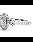 Inel De Logodnă Verona din Aur 14k Cu Diamant Creat în Laborator Oval de 1.95 ct