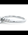 Inel De Logodnă Solitaire Pavé din Aur 14k cu Diamante Create în Laborator de 0.41 ct
