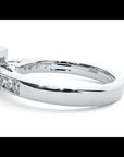 Inel Tăietură Princess Si Cadru Halo din Aur 14k cu Moissanite de 0.71 ct