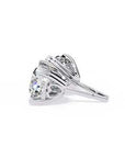 Cercei Stud Solitaire Heart din Aur 14k cu Moissanite de 2.57 ct