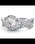Inel de Logodnă cu Diamante Naturale Pavé in Formă De Spirală de 1.04 ct
