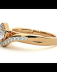 Inel de Logodnă din Aur 14k cu Moissanite Pavé în Spirală Eternă de 0.53 ct