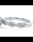 Inel De Logodnă Côte d'Azur Pavé din Aur 14k cu Moissanite de 0.75 ct