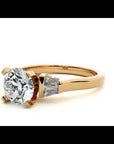 Inel de Logodnă din Aur 14k cu Trei Moissanite de 0.94 ct
