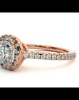 Inel de Logodnă Halo Pavé din Aur 14k cu Diamante Naturale de 1.79 ct