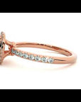 Inel de Logodnă Rhapsody din Aur 14k cu Moissanite Halo Pavé de 0.93 ct
