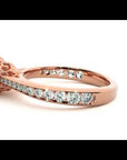 Inel De Logodnă Cascade de Lumière din Aur 14k cu Moissanite Pavé de 1.33 ct