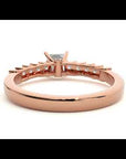 Inel de Logodnă Pavé cu Diamante Naturale Tăietură Princess de 0.85 ct