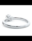 Inel De Logodnă Timeless Solitaire Pavé din Aur 14k cu Moissanite de 0.74 ct
