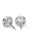 Cercei Stud Halo Dreams din Aur 14k cu Moissanite de 1.95 ct