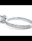 Inel de Logodnă Pavé din Aur 14k cu Moissanite Tăietură Princess de 1.07 ct
