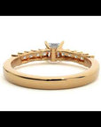 Inel de Logodnă Pavé din Aur 14k cu Diamante Naturale Tăietură Princess de 0.85 ct