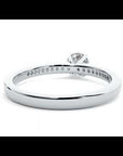 Inel De Logodnă Solitaire Pavé din Aur 14k cu Diamante Create în Laborator de 0.35 ct