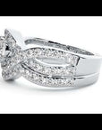 Inel Promesse d'Or cu Diamante Naturale Pavè de 1.36 ct