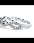 Inel de Logodnă cu Moissanite Solitaire Împletit Etern Pavé de 0.79 ct