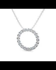 Lanț cu Pandantiv Cercul Vieții Eternitate cu Diamante Create în Laborator de 1.64 ct