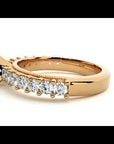 Inel de Logodnă din Aur 14k cu Diamante Create în Laborator Solitaire Etern Pavé de 2.53 ct