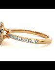 Inel de Logodnă Rhapsody din Aur 14k cu Moissanite Halo Pavé de 0.93 ct