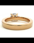 Inel de Logodnă din Aur 14k cu Diamante Create în Laborator Solitaire Etern Pavé de 0.95 ct