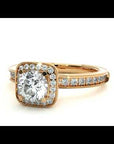 Inel de Logodnă Aspen din Aur 14k cu Diamante Naturale Brilliant Halo Pavé de 0.92 ct