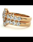 Inel L'Amour Éternel cu Moissanite Halo Pavè de 2.00 ct