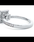 Inel Tăietură Princess Si Cadru Halo din Aur 14k cu Diamante Create în Laborator de 1.47 ct