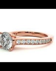 Inel de Logodnă din Aur 14k cu Moissanite Solitaire Etern Pavé de 1.95 ct
