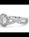Inel De Logodnă Marseille Pavé din Aur 14k cu Moissanite de 1.01 ct
