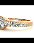 Inel De Logodnă Torrent de Vie din Aur 14k cu Moissanite de 1.69 ct