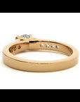 Inel De Logodnă Solitaire Pavé din Aur 14k cu Moissanite de 0.77 ct