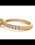 Inel De Logodnă Brise Océane Pavé din Aur 14k cu Moissanite de 1.17 ct