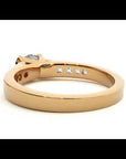 Inel De Logodnă Solitaire Pavé din Aur 14k cu Diamante Create în Laborator de 0.77 ct