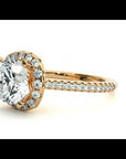 Inel de Logodnă Vintage Pavé cu Moissanite de 1.94 ct