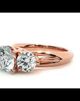 Inel de Logodnă cu Trei Diamante Naturale de 2.22 ct