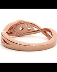 Inel de Logodnă Infinit cu Trei Diamante Naturale Pavè de 1.07 ct