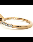 Inel de Logodnă din Aur 14k cu Diamante Create în Laborator Solitaire Etern Pavé de 0.50 ct