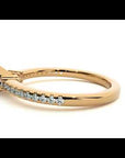 Inel de Logodnă Atena din Aur 14k cu Trei Moissanite Pavè 0.39 ct