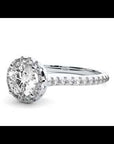 Inel de Logodnă Retro din Aur 14k cu Diamante Naturale Brilliant Halo Pavé de 1.03 ct
