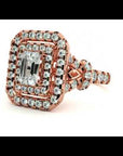 Inel de Logodnă din Aur 14k cu Diamante Naturale Halo Grande Etern Pavé de 1.47 ct