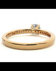 Inel De Logodnă Solitaire Pavé din Aur 14k cu Diamante Create în Laborator de 0.35 ct